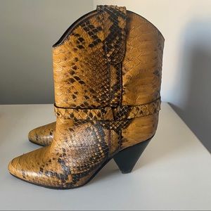 Isabel Marant Deane 75 snake-effect cowboy boots